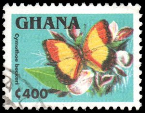 Ghana 1835  - Used - 400ce Becker's Creamy Yellow Glider (1995) (cv $0.80)