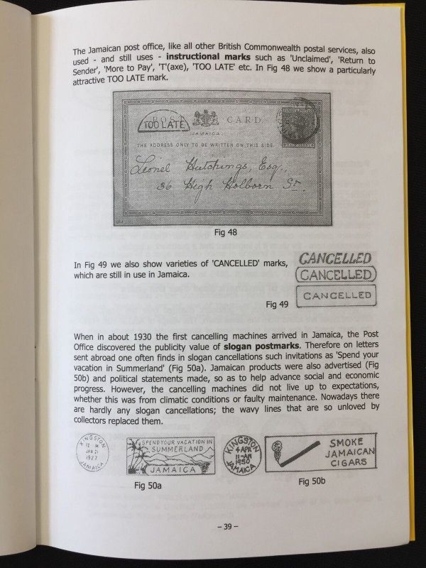 Jamaica Postmarks Illustrated Stamp Guide 2002 (44 Pages) AB167