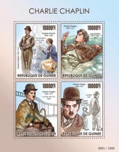 GUINEA 2015 SHEET CHARLIE CHAPLIN CINEMA ACTORS