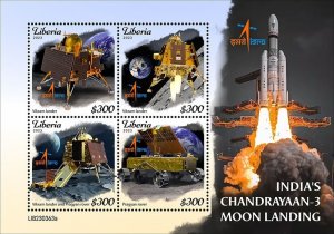 2023 10 - LIBERIA - INDIA'S CHANDRAYAAN              4V  complet set    MNH **