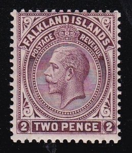 Album Treasures Falkland Islands Scott # 43 2p George V Mint Hinged