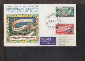 New Zealand 356-357 Telegraph 1962 Typed FDC O172