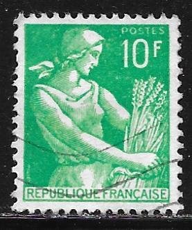 France 833A: 10f Farm Worker, used, F-VF