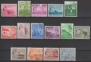 MAURITIUS 1953/58 SG 293/306 USED