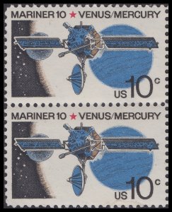 US 1557 Mariner 10 Venus Mercury 10c vert pair MNH 1975