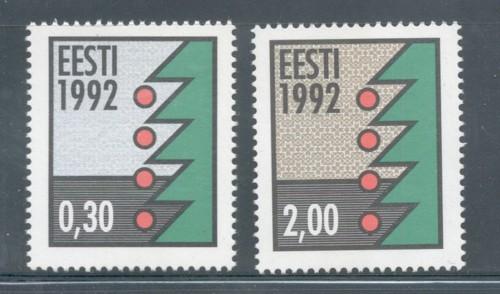 Estonia Sc 235-6 1992 Christmas stamps mint NH