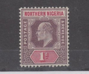 Northern Nigeria KEVII 1905 1d Dull Purple Carmine SG21 MH JK3087