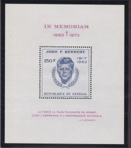 Senegal # 396, John F. Kennedy Souvenir Sheet, NH, 1/2 Cat.