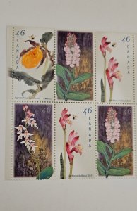 Canada 1999 Canadian Orchids  #'s 1787 to 1790 Block Of 6 MNH