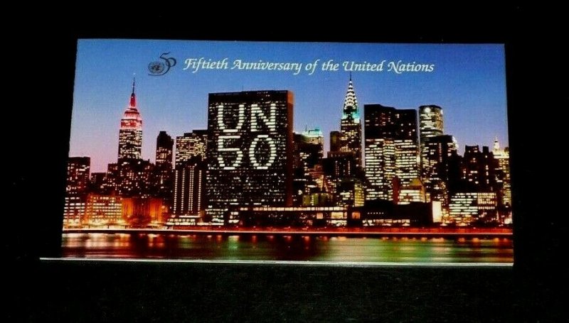 [SOLD] U.N. NEW YORK #670, 1995, 50th ANNIVERSARY  MNH, PRESTIGE BOOKLET, LQQK!