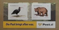 Austria 2006 Rare animals Bird and bear strip of 2 stamps MNH