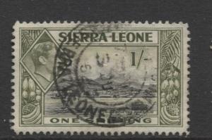 Sierra Leone - Scott 180 - KGVI - Definitive -1938 - Used - Single 1/- Stamp