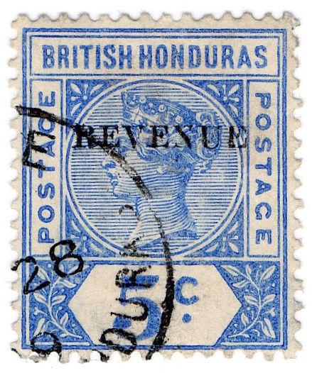 (I.B) British Honduras Revenue : Duty Stamp 5c