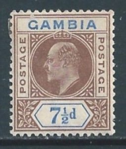 Gambia #55 MH 7 1/2p King Edward VII - Wmk. 3