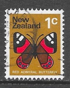 New Zealand 439: 1c New Zealand Red Admiral (Vanessa gonerilla), used, F-VF