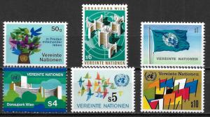 UN Vienna 1-6 Definitives set MNH