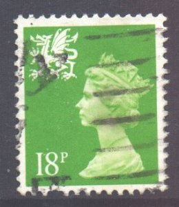 GB Regional Wales, 1971 Machin 18p used