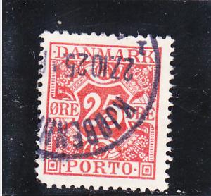 Denmark  Scott#  J19  Used