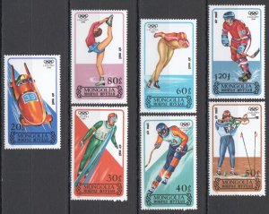 Wb015 1988 Mongolia Sport 15Th Winter Olympic Games Calgary 1988 1Set Mnh