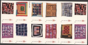 2006 US Scott #4098b (4089-4098) 39 cent Gee's Bend Quilts Booklet of 20 MNH