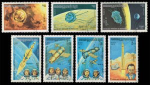 Cambodia #480-486 Space Exploration Set of 7; CTO