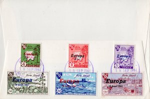 Great Britain Herm Island 1961  Europa set (6) # 98/103  F.D.C.