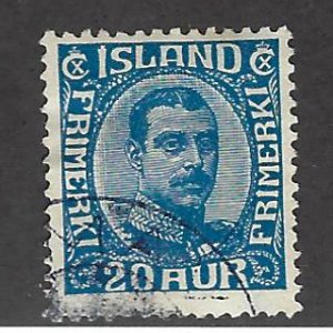 Iceland SC#118 Used F-VF SCV$19.00...A fascinating spot!