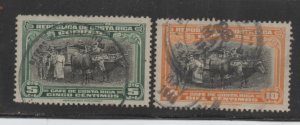 Costa Rica  Scott#  243-244   used      singles