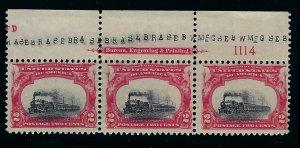 *295 (var) SINKING TRAIN PLATE # STRIP, NEVER HINGED