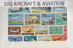 A Nice Selection Of 100 All Different Topicals. Aircraft & Aviation.   #02 TOP16