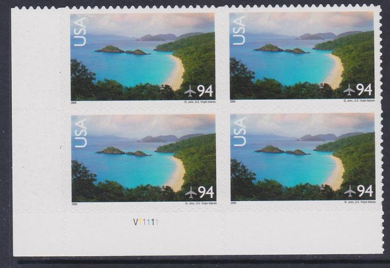 US C145 Trunk Bay Virgin Islands Plate Block MNH