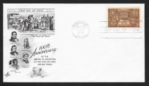 UNITED STATES FDC 3¢ Indian Tribes in Oklahoma 1948 ArtCraft