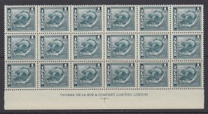 Iceland, Scott 217a, MNH block of eighteen