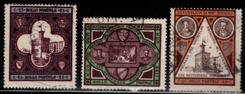 San Marino Scott 29-31 Used stamp set