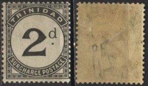 Trinidad & Tobago J2 (mh) 2p postage due, numeral, black (1923)