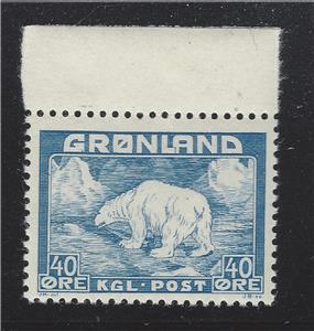 VEGAS - 1938-46 Greenland - Sc# 8 - MNH, OG - Undisturbed Gum (DC19)