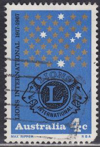 Australia 426 USED 1967 Lions Intl. 50th Anniversary 4c