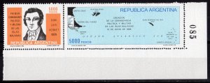 Argentina 1982 Malvinas First Commander Pair MNH Sc#1366a