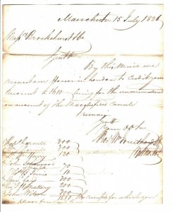 GB Cheshire HISTORIC LETTER *MACCLESFIELD CANAL* EL Manchester 1826 54.3