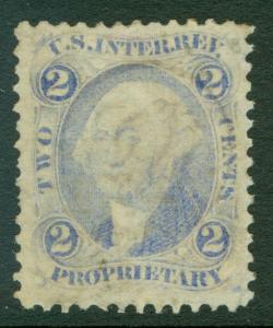 EDW1949SELL : USA 1872 Scott #R13e Ultramarine Very Fine, Used. Catalog $300.00.