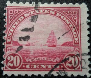 StampGeek Scott #567, Golden Gate, Flat Press, PERF 11,  USED, FINE, LH