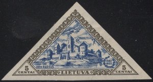 Lithuania 1933 MH Sc C63 5c Trakai Castle Imperf HR