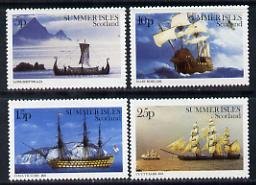 Summer Isles (British Local) 1982 ? Ships set of 4 unmoun...