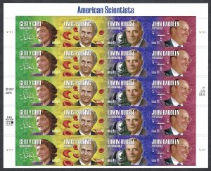 United States #4224-4227 41¢ American Scientists (2008).  Mini-sheet of 20. MNH