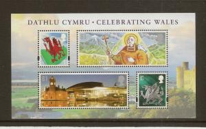 GB 2009 Celebrating Wales miniature sheet. MSW125 UM