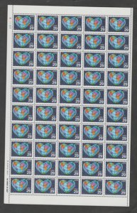 U.S. Scott Scott #2535 Love World Stamp - Mint NH Sheet