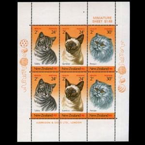 NEW ZEALAND 1983 - Scott# B117a S/S Cats NH