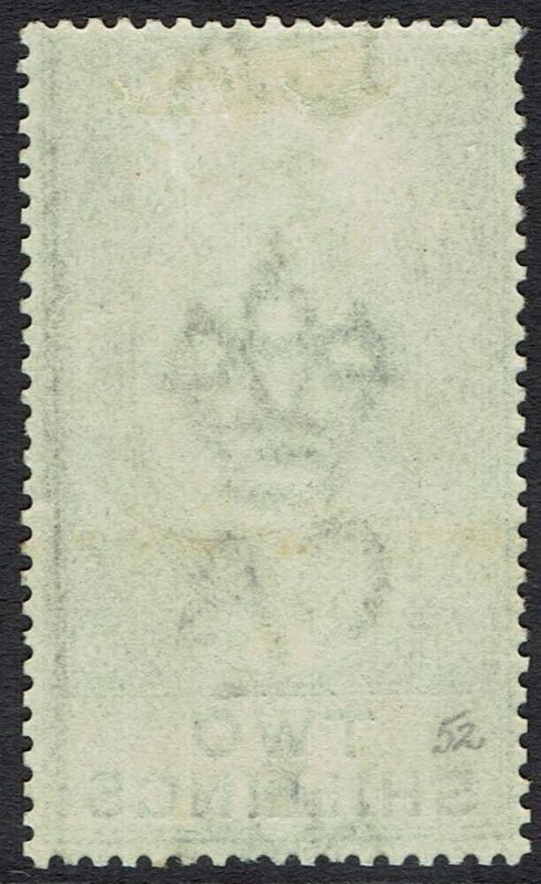 GIBRALTAR 1903 KEVII 2/- WMK CROWN CA