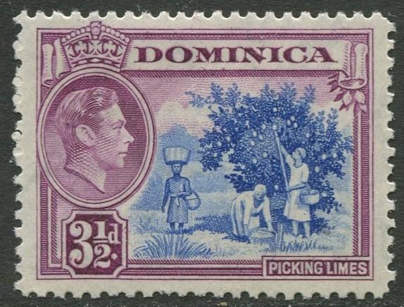 DOMINICA -Scott 103 - KGVI Definitive -1938 - MVLH - Single 3.1/2p Stamp