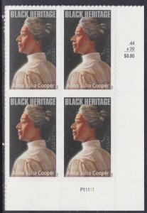 4408 Anna Julia Cooper Plate Block MNH